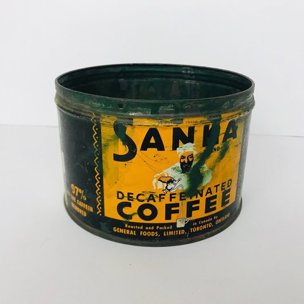 Vintage Sanka Antique Coffee Tin